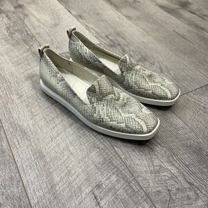 Franco Sarto Women's 9.5M Boston Snakeskin Print Leather Slip On Loafers Shoes